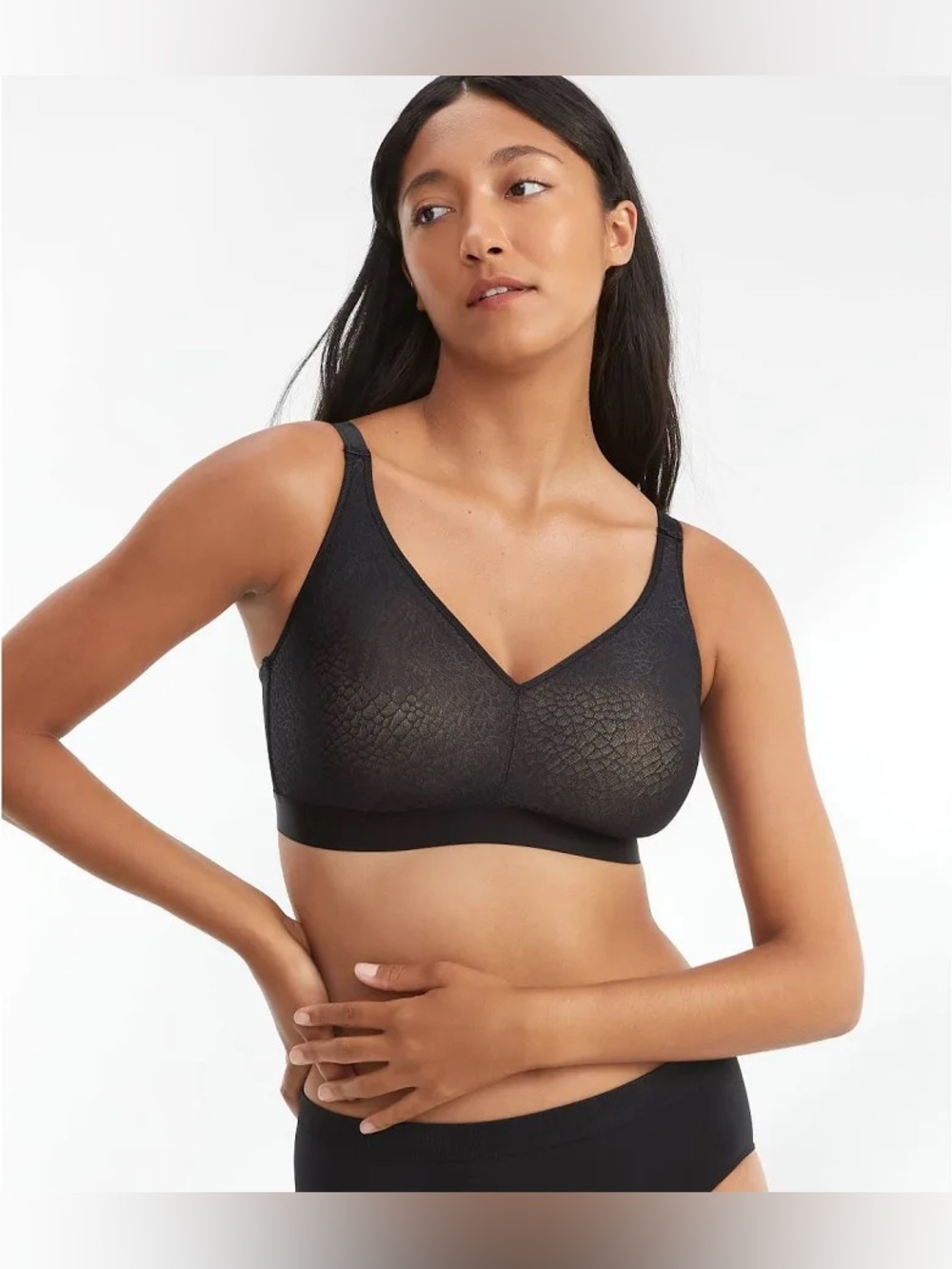 Chantelle Black Wireless Comfort Bra Sz: US 34 DDDD.